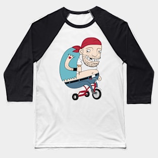 Bikie on a Trikie Baseball T-Shirt